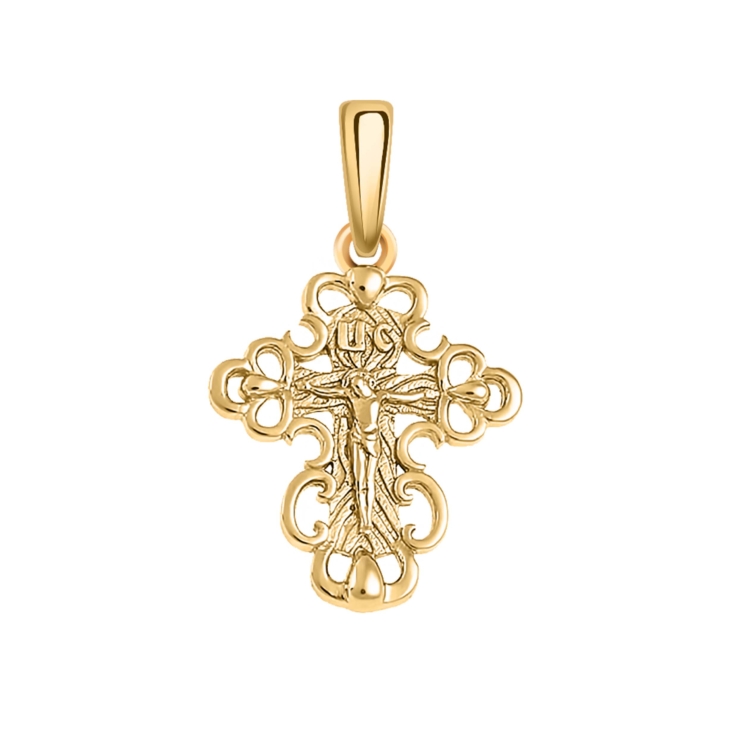 Крест подвеска из золоченного серебра арт. 3269з-925