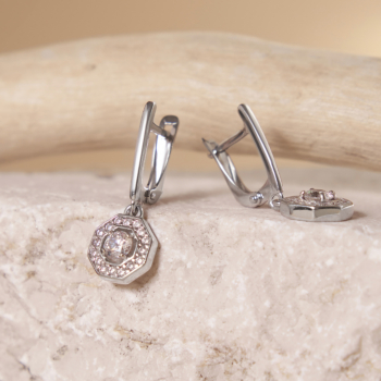 Серьги из серебра с фианитами арт. 450124А.5