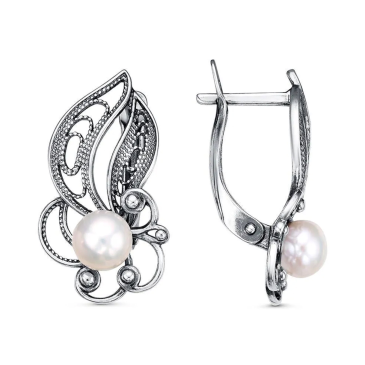 Серьги из серебра с жемчугом арт. 33312720