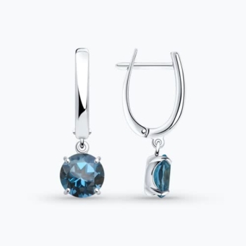 Серьги из серебра с лондон топазом арт. 92022390