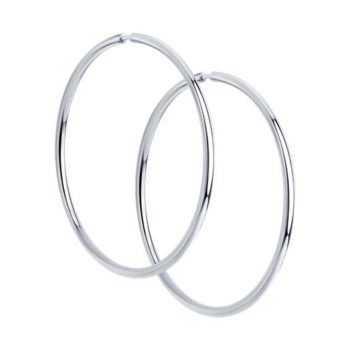 Серьги-конго из серебра диаметром 30 мм. арт. 94-124-01722-1