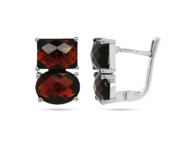 Серьги из серебра с гранатом арт. 651330