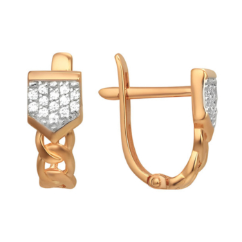 Серьги из золота с фианитами арт. 40124800