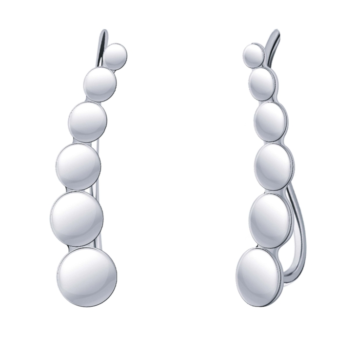 Серьги-эльфы из серебра без вставок арт. 22078-925