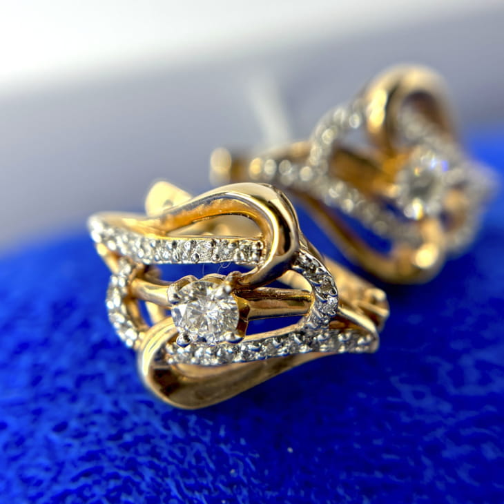 Серьги из золота с бриллиантами арт. 2-105-326