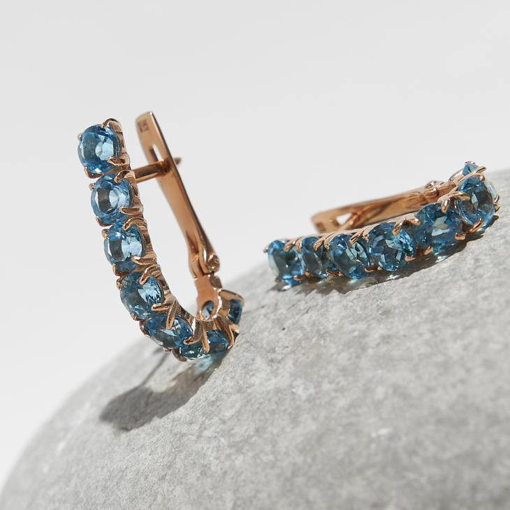 Серьги из золота с топазами арт. 2951007