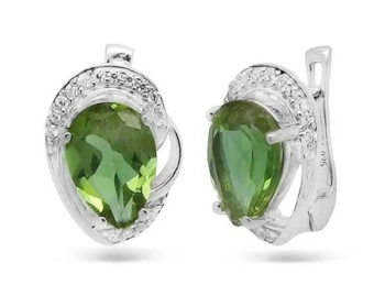 Серьги из серебра с султанитом арт. 632377