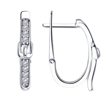 Серьги из серебра с фианитами арт. 94024808