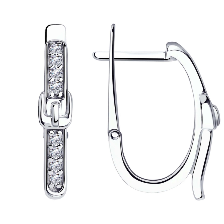 Серьги из серебра с фианитами арт. 94024808