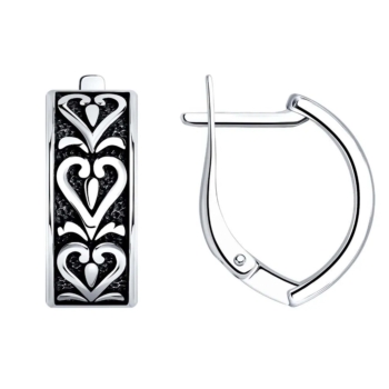 Серьги из черненного серебра арт. 95020077