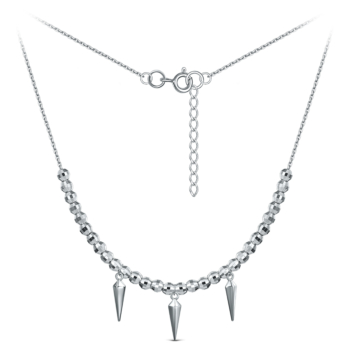 Колье из серебра с бусами алмазной огранки арт. 240-10-240-1р