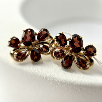 Серьги из золота с гранатами арт. 2450026