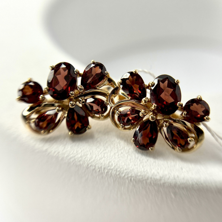 Серьги из золота с гранатами арт. 2450026