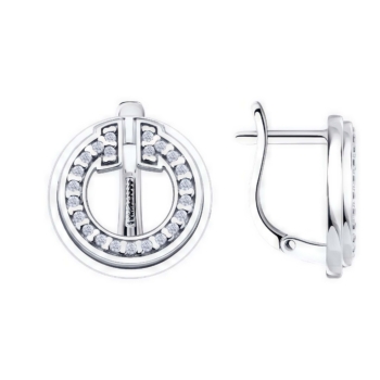 Серьги из серебра с фианитами арт. 94-120-02271-1