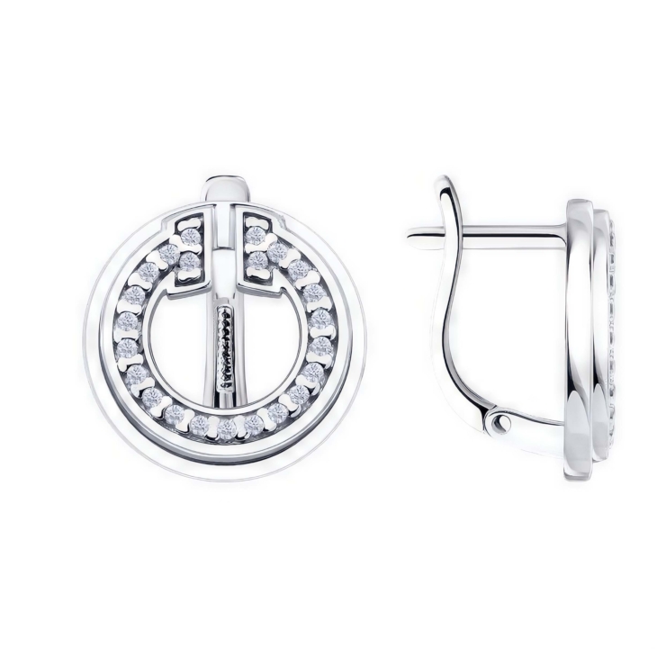 Серьги из серебра с фианитами арт. 94-120-02271-1