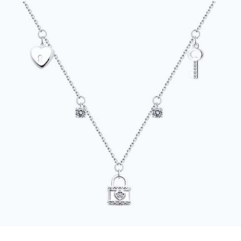 Колье из серебра с подвеска и фианитами арт. 94070966