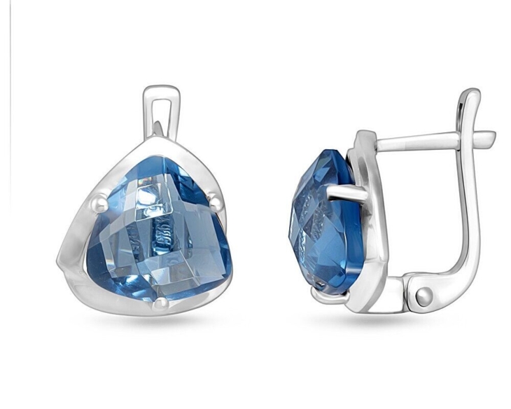 Серьги из серебра с танзанитом арт. 654679