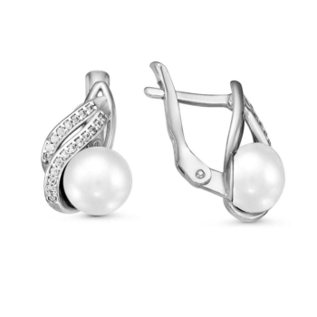 Серьги из серебра 925 с жемчугом арт. 3337724Д