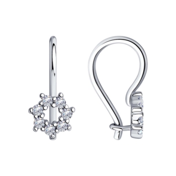 Детские серьги из серебра с фианитами арт. 94-120-00675-1