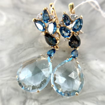 Серьги из золота с топазами арт. 2348148