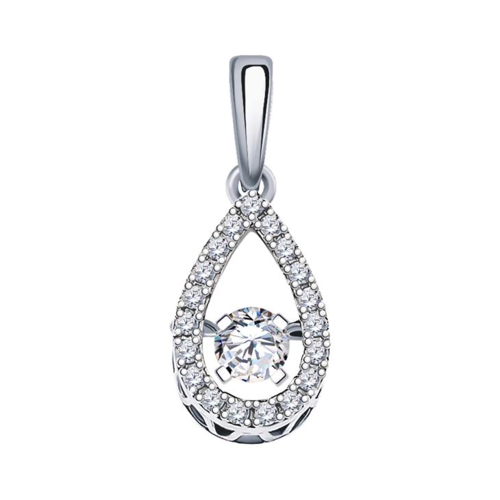 Подвеска из серебра с фианитами арт. 50020-925