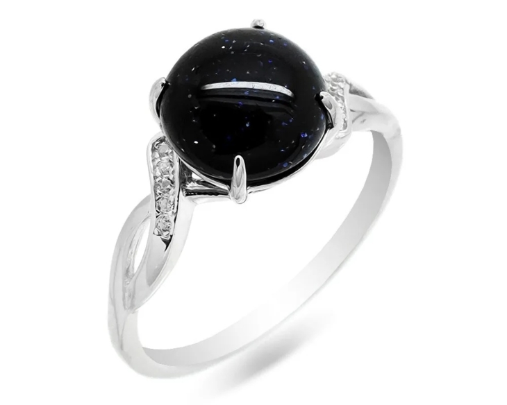 Кольцо из серебра с авантюрином арт. 641297