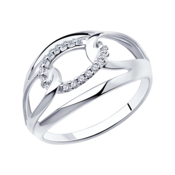 Серебряное кольцо с фианитами арт. 94-110-00701-1