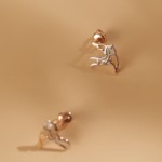 Серьги из золота с фианитами Птицы арт. 30068800
