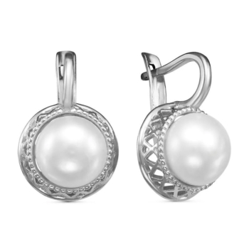 Серьги из серебра с жемчугом арт. 33310476Д