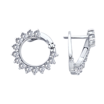 Серьги из серебра с фианитами арт. 94026880
