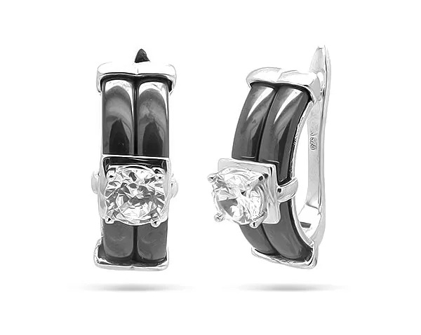 Серьги из серебра с керамикой арт. 624824