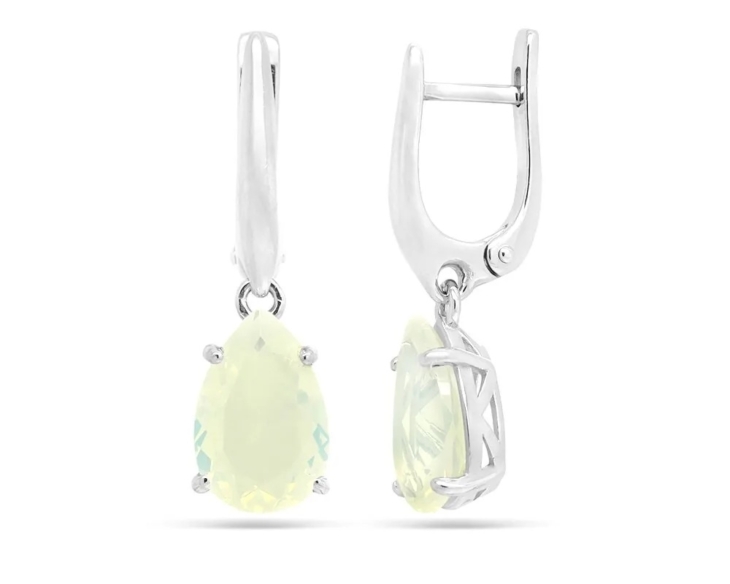 Серьги из серебра с лунным камнем арт. 644085