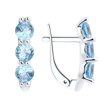 Серьги из серебра с топазами арт. 94-320-00588-1