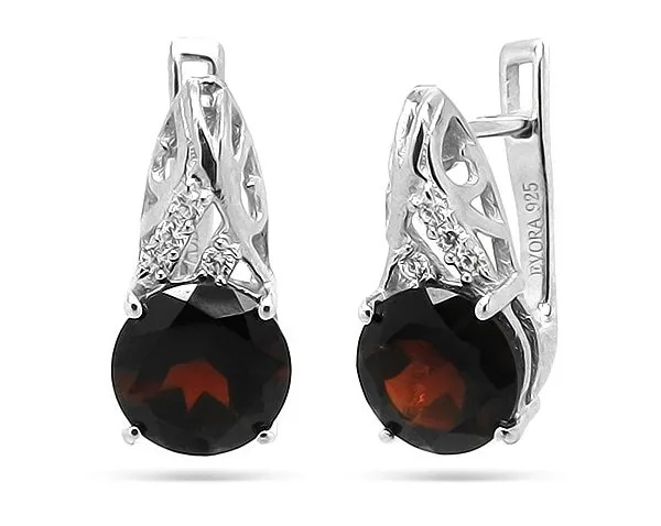 Серьги из серебра с гранатом арт. 631298