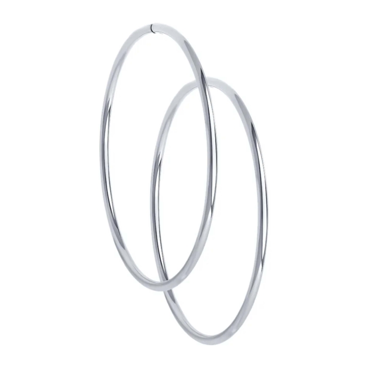 Серьги-конго из серебра диаметр 35 мм. арт. 94-124-01723-1
