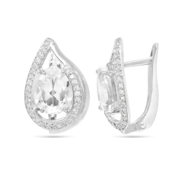Серьги из серебра с горным хрусталем арт. 647064