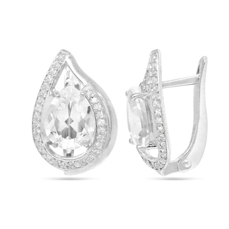 Серьги из серебра с горным хрусталем арт. 647064
