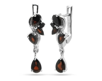 Серьги из серебра с гранатом арт. 635345