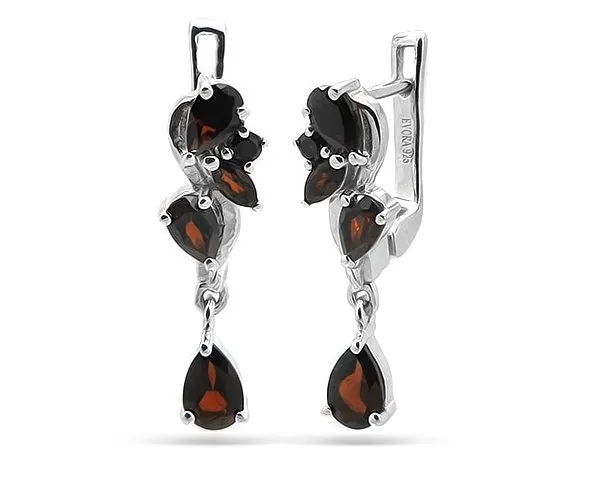 Серьги из серебра с гранатом арт. 635345