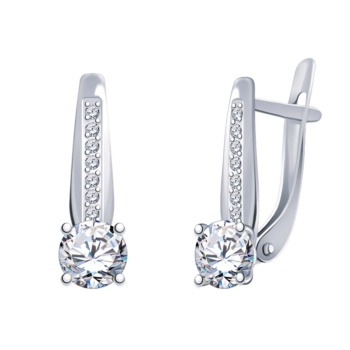 Серьги из серебра с фианитами арт. 21355-925