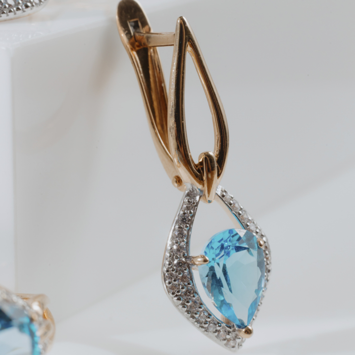 Серьги из золота с топазом арт. 2354208