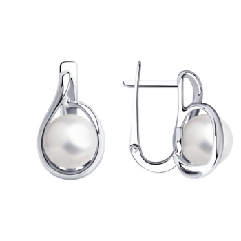 Серьги из серебра с жемчугом арт. 94024759