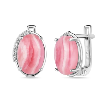 Серьги из серебра с родохрозитом арт. 658745