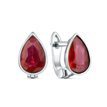 Серьги из серебра с рубином арт. HE1031-RM1-LK