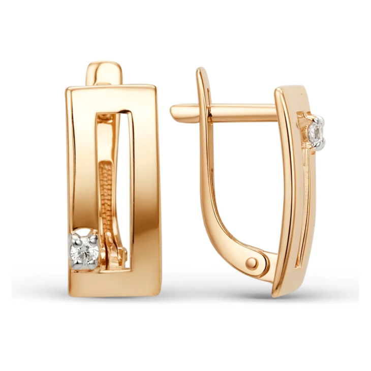 Серьги из золота с фианитами арт. 012002-1102