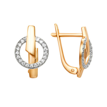 Серьги из золота с фианитами арт. 40204200