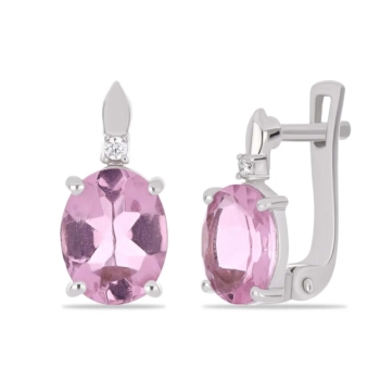 Серьги из серебра с морганитами арт. 658123