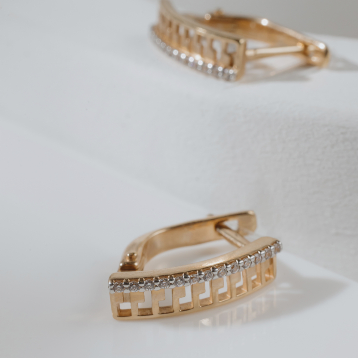 Серьги из золота с фианитами арт. 025838