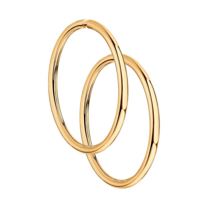 Серьги-конго из серебра с позолотой 15 мм. арт. 93140065