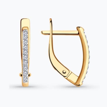 Серьги из золота с фианитами арт. 029477